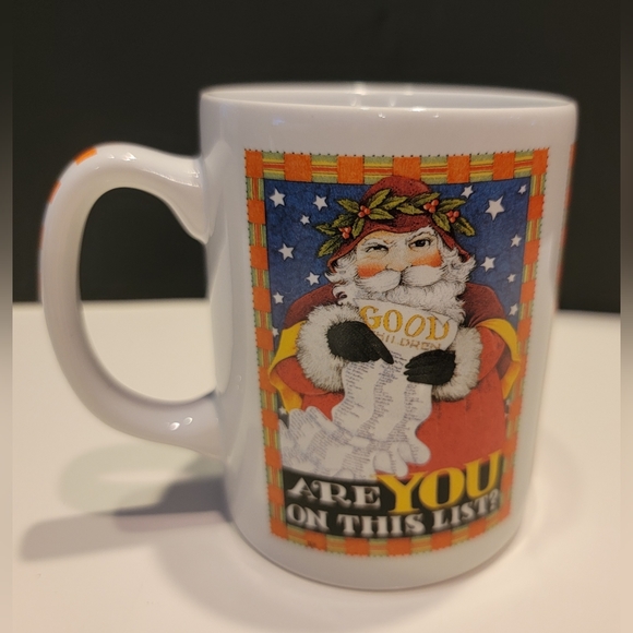 Mary Engelbreit "Are YOU on this list" Christmas mug. From OZ, Kansas City,  MO - Picture 2 of 8